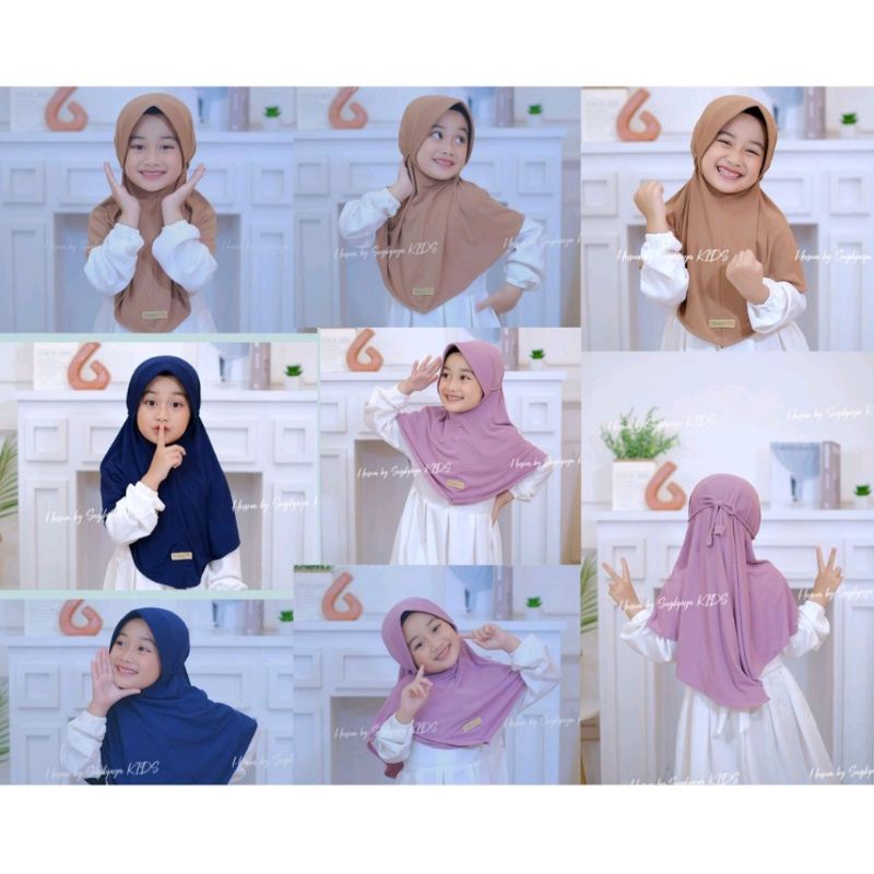 Hijab Anak Bergo TK Pet Milea Tali Kepang 3-12 Tahun ORIGINAL VIQAST