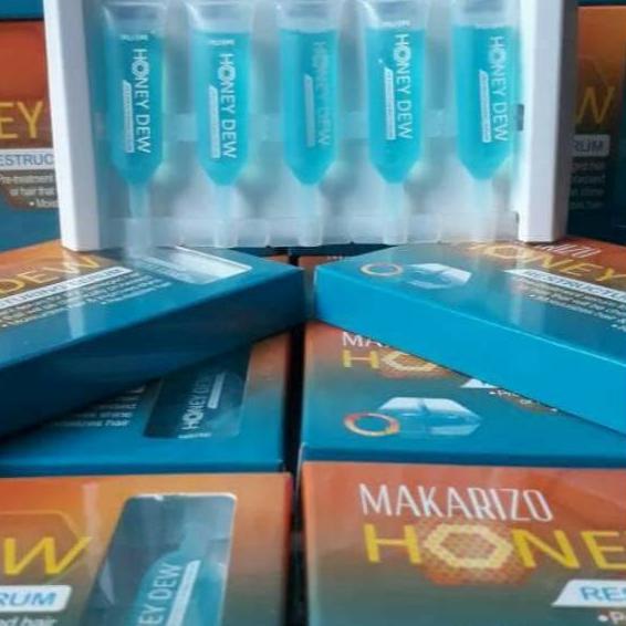 ➣ Makarizo Honey dew Restructuring Serum Biru 5x5 ml Rambut Rusak ⅎ