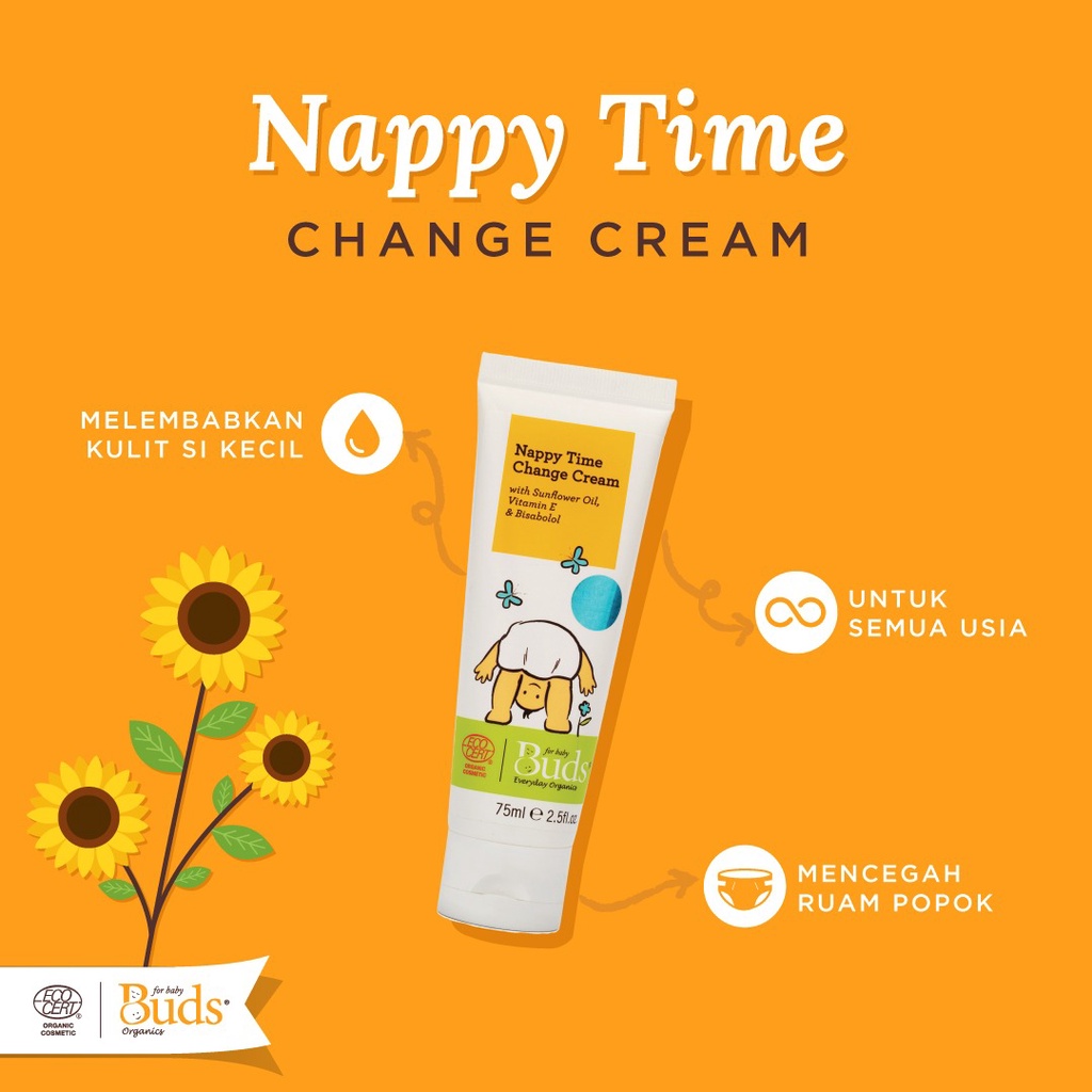 BUDS NAPPY TIME CHANGE CREAM 75ML / BUDS / CREAM