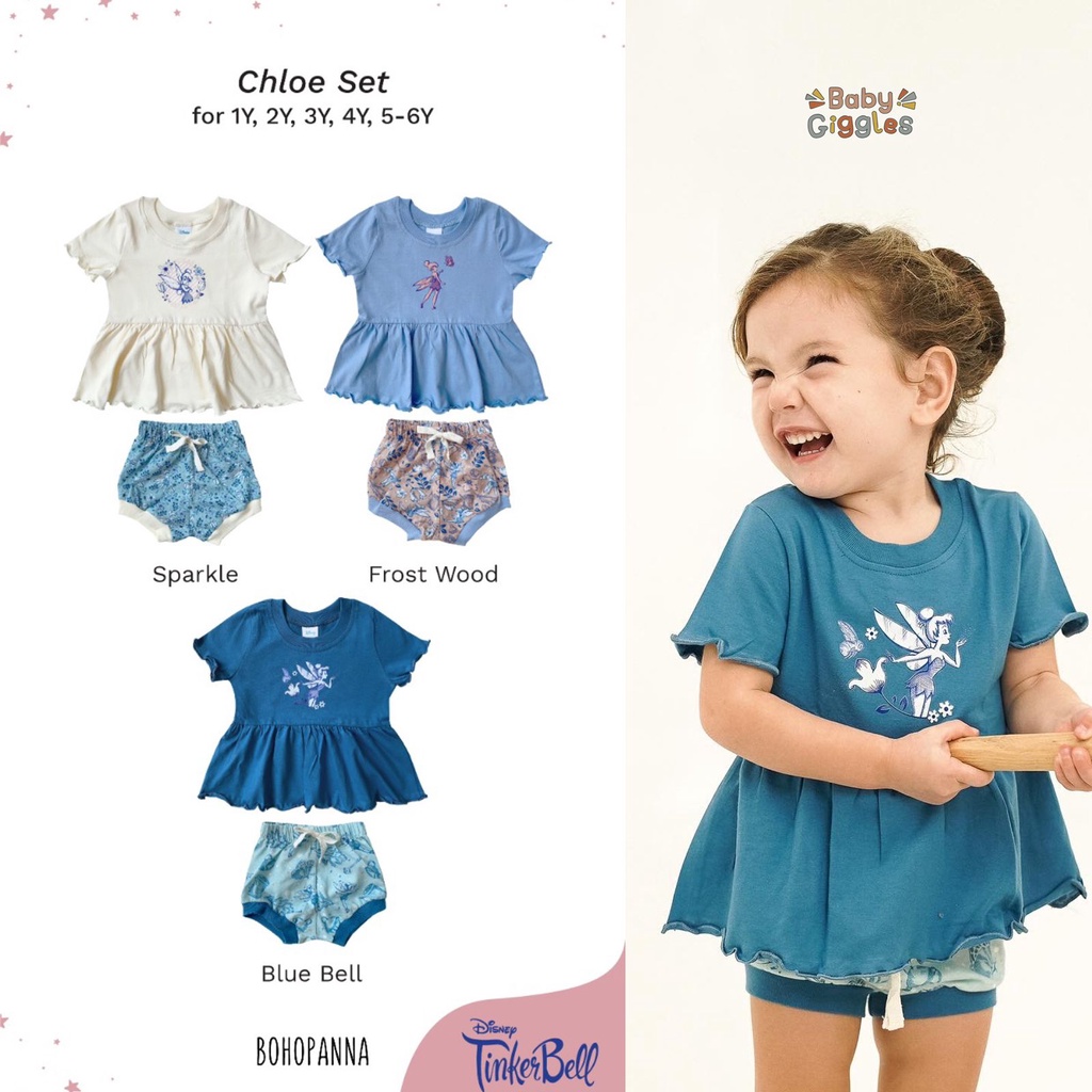 Bohopanna  - Chloe Set Disney / Setelan Anak Perempuan