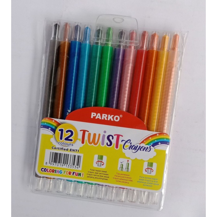 

Trendi Crayon Putar 12 Warna Karakter Trendi