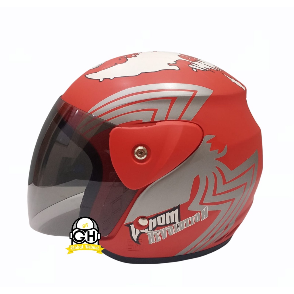 Helm Evo Venom Red Doff Helem Helmet SNI Dewasa