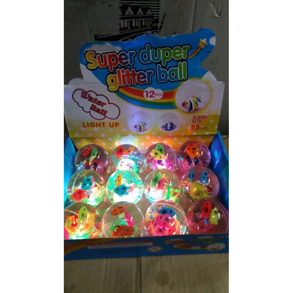 SUPER DUPER GLITTER BALL-WATER BALL / BOLA BEKEL NYALA 55MM - BOLA AIR
