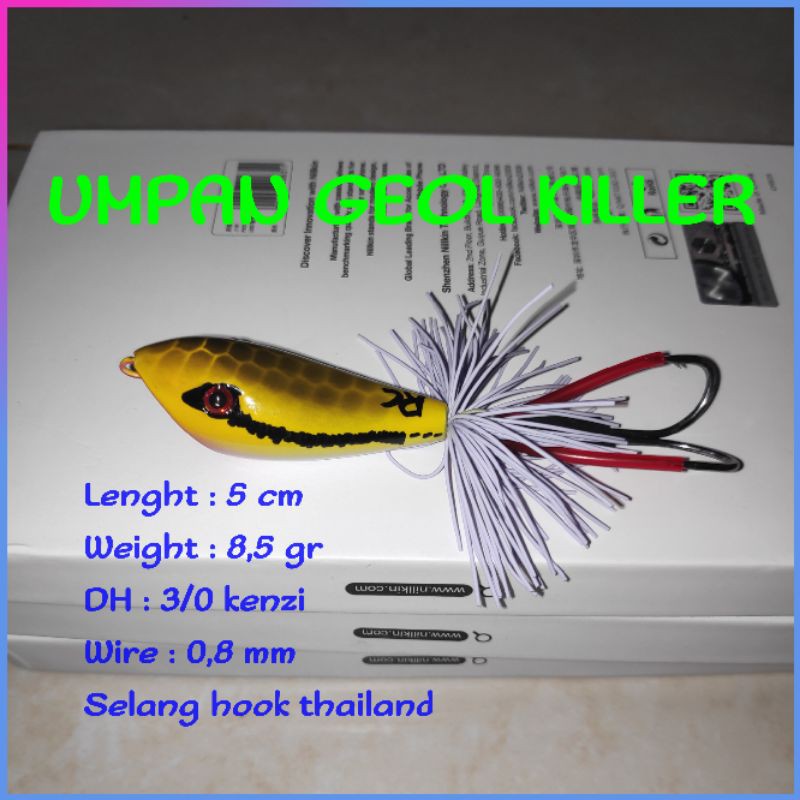 Lure Geol Killer Umpan Casting Ikan Gabus & Toman [Handmade]