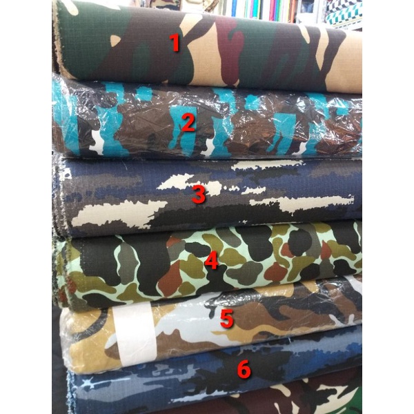 Kain loreng drill/bahan loreng tni/bahan ripstop