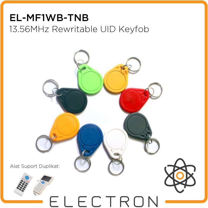 EL-MF1WB-TNB 13.56MHz UID Rewritable RFID Clone Keyfob Tag Duplicate UID Writeable RFID 13.56MHz Mifare Classic 1K IC S50 Key Chain Duplikat