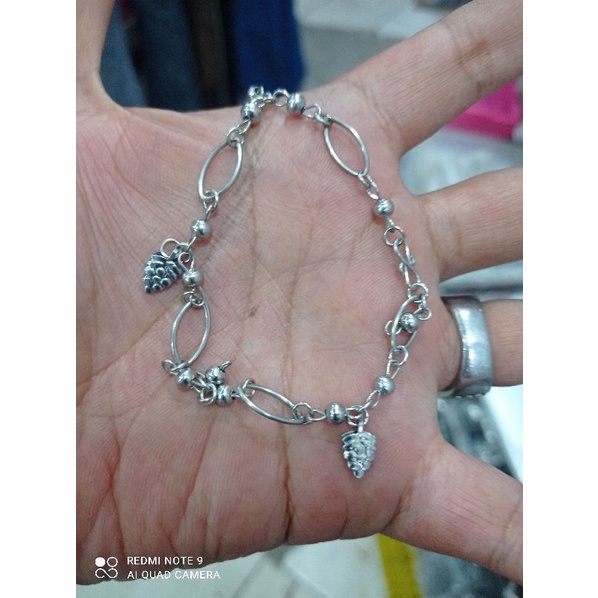 gelang baja putih anti luntur selamany