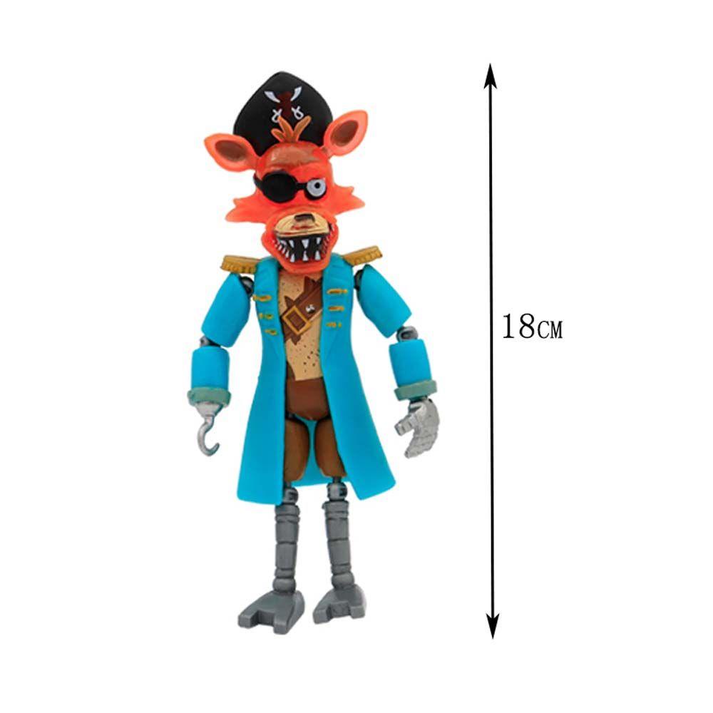 Lanfy Lima Malam Di Freddy's Pirate Edition PVC Hiasan Mobil Figure Mainan Bonnie Kutukan Dreadbear Kapten Freddy Bear Model Koleksi