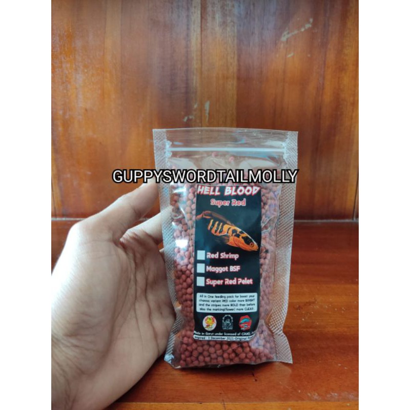 Cruel Puppy Hell Blood Red 100g Pelet Channa Pakan Chana Pellet Cana Barito Sampit