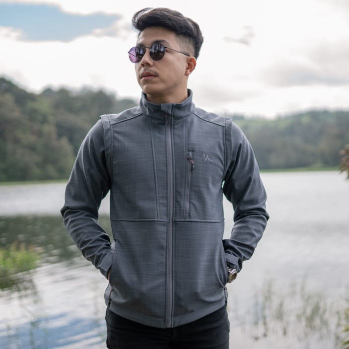 jaket mountaingeer softshell luxury - jaket softshell 2 in 1 luxury