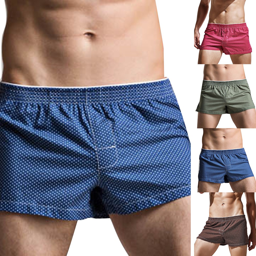  Celana  Dalam  Pria  Model  Boxer Bahan Katun Elastis Motif 