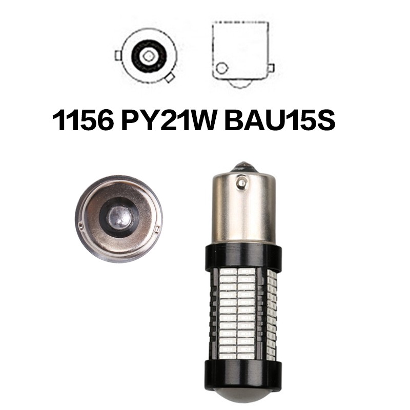 Lampu Led 108smd T20 1156 1157 P21W Ba15S Untuk Sein/Rem Mobil/Motor