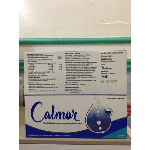 Calmor 10 Tablet  Vitamin Tulang  | Pertumbuhan Tulang