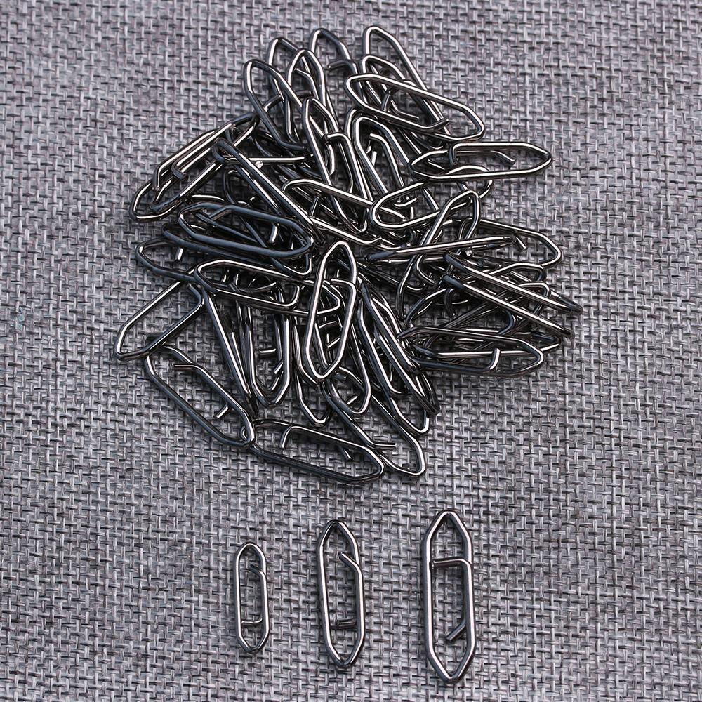 TOP 50pcs Snap Gantung Memancing Kualitas Tinggi Konektor tackle Garis Stainless Steel Portabel