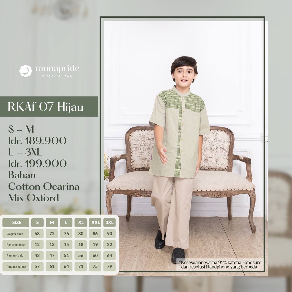 Rauna Sarimbit Keluarga / SR-07 Hijau / Fashion Muslim