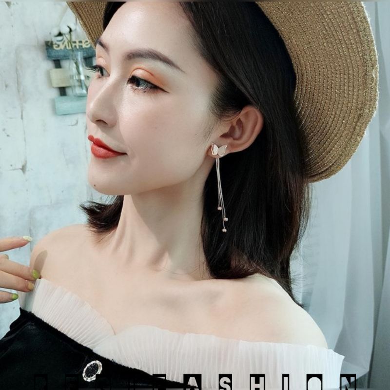 ANTING TITANIUM KUPU KUPU JURAI TERBARU 2022 FASHION WANITA KOREA TERLARIS ANTI KARAT TIDAK LUNTUR