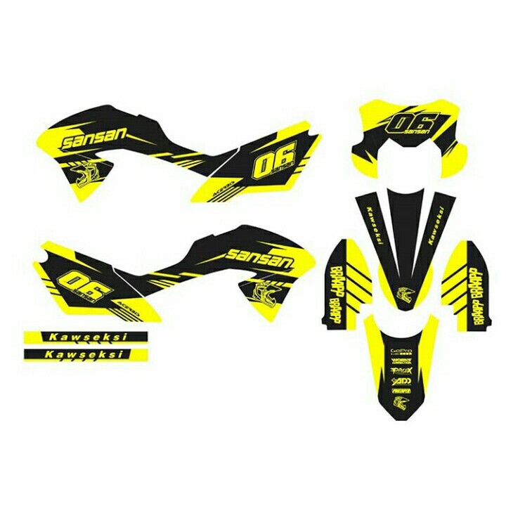 Decal sticker KLX BF .DTRACER.KLX 150 ORAJET GLOSSY