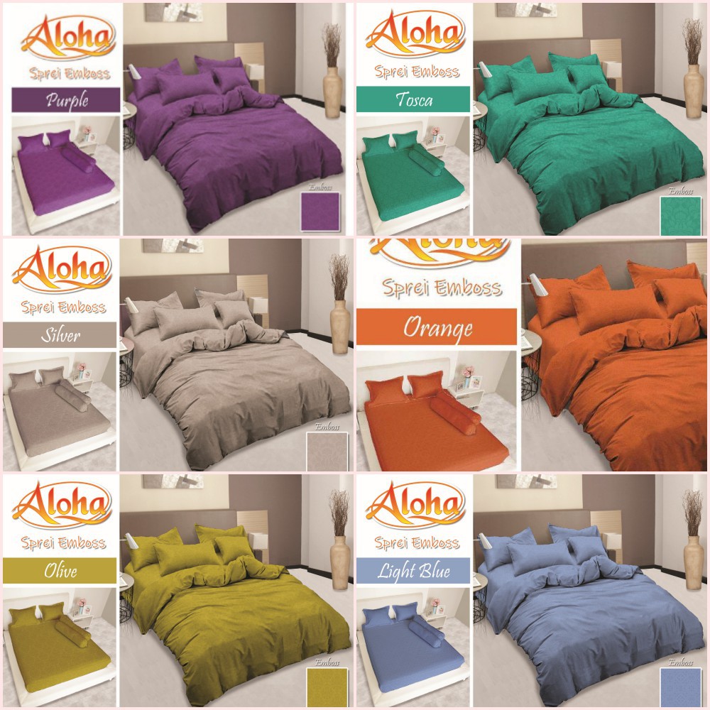 ALOHA - SPREI ALOHA POLOS KING UK 180X200 JACQUARD POLOS EMBOS