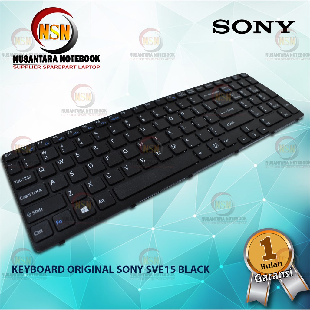 Keyboard Original Laptop Sony Vaio SVE15 SVE-15 Series Black