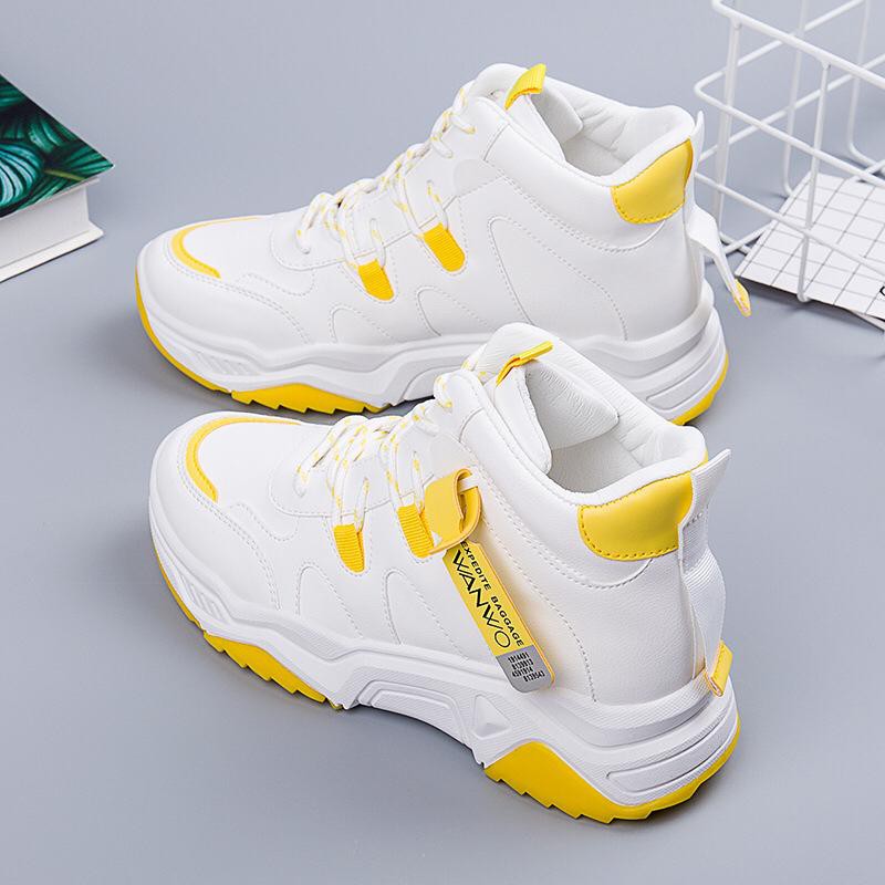 sepatu sport wanita sepatu sneakers wanita import terbaru sepatu wanita sepatu cewek fsh korea CMS-KUNING