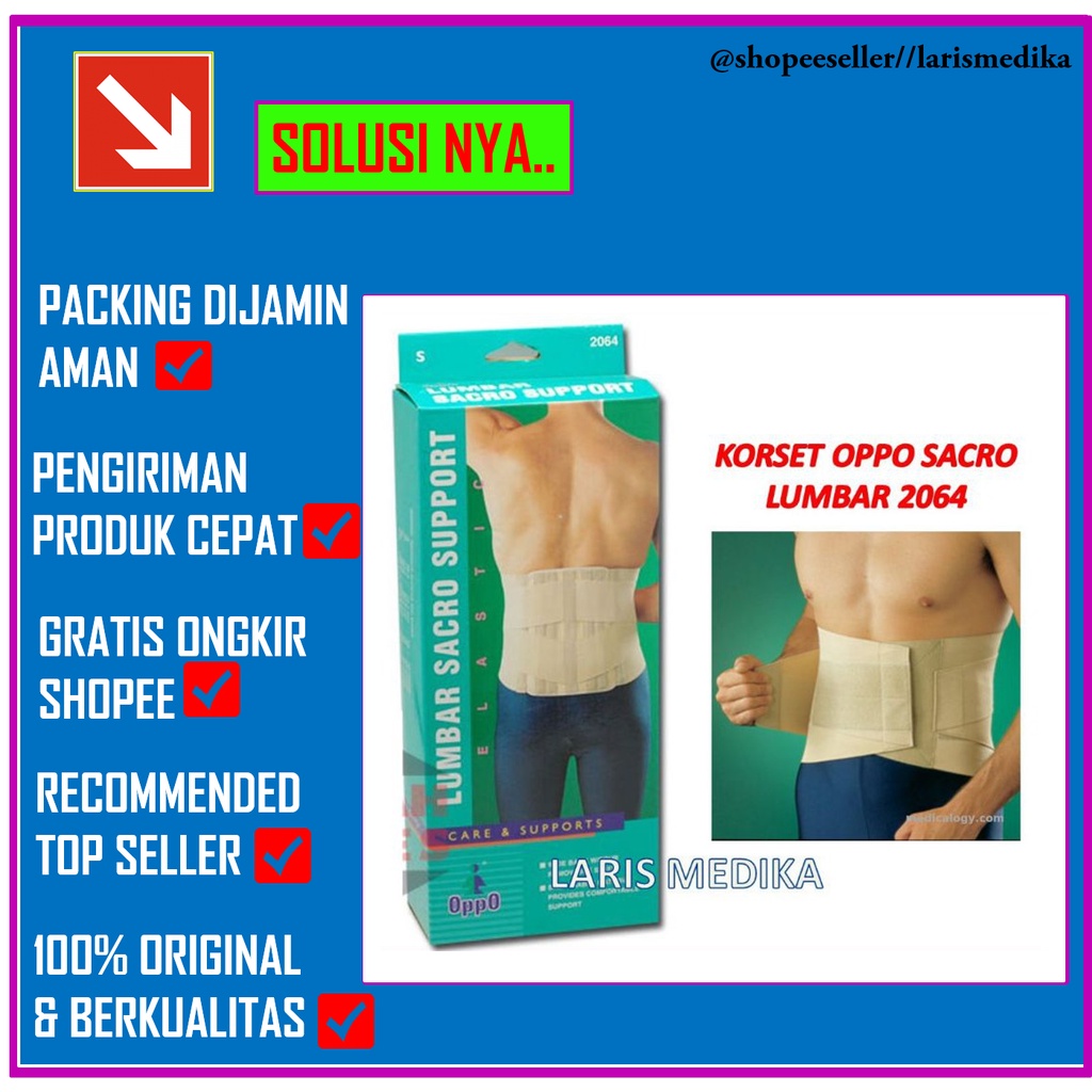 KORSET PENYANGGA PUNGGUNG SACRO LUMBAR OPPO 2064 / SACRO LUMBAR OPPO / SACRO LUMBAL KORSET PUNGGUNG