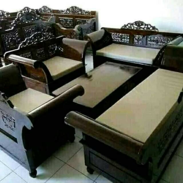 Kursi Tamu Madura Melati Kursi Tamu Kayu Jati Ukir Jepara-2