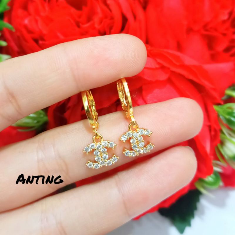 Set Dewasa permata zircon brand new perhiasan emas wanita Korea Anti Karat termurah