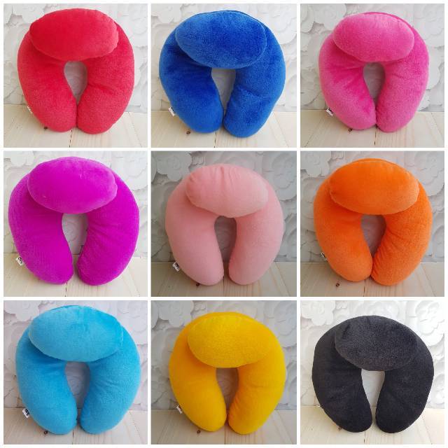 BANTAL LEHER TRAVEL TIMBUL POLOS WARNA WARNI