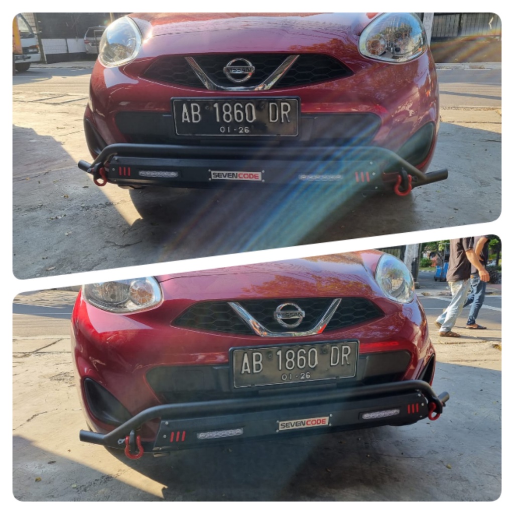 TANDUK DEPAN MARCH COBRA BESI SEVENCODE BUMPER DEPAN MARCH COBRA BESI SEVENCODE