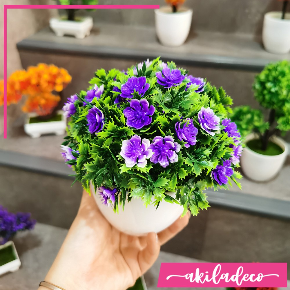 Bunga plastik / Pajangan bunga Artifisial / Buah Plastik Imitasi Vas Petak