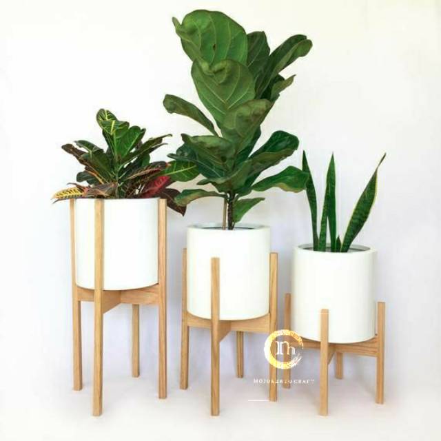 Standing pot tanaman plant tatakan bungan kayu jati Standing pot tanaman plant tatakan bungan kayu jati