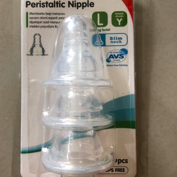 ✱ ORIGINAL Pigeon Slim Neck Peristaltic Nipple Isi 2 3 (Nipple Saja) / Nipple ulir pigeon ✹