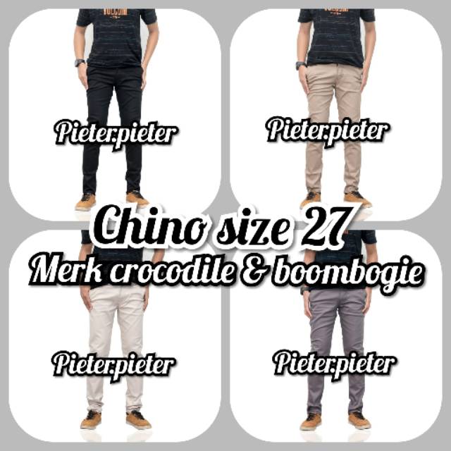 Celana Panjang Reguler Chino/Cino/Chinos Pria/Cowok Standar - Krem(Cream)/Abu(Grey)/Hitam(Black)
