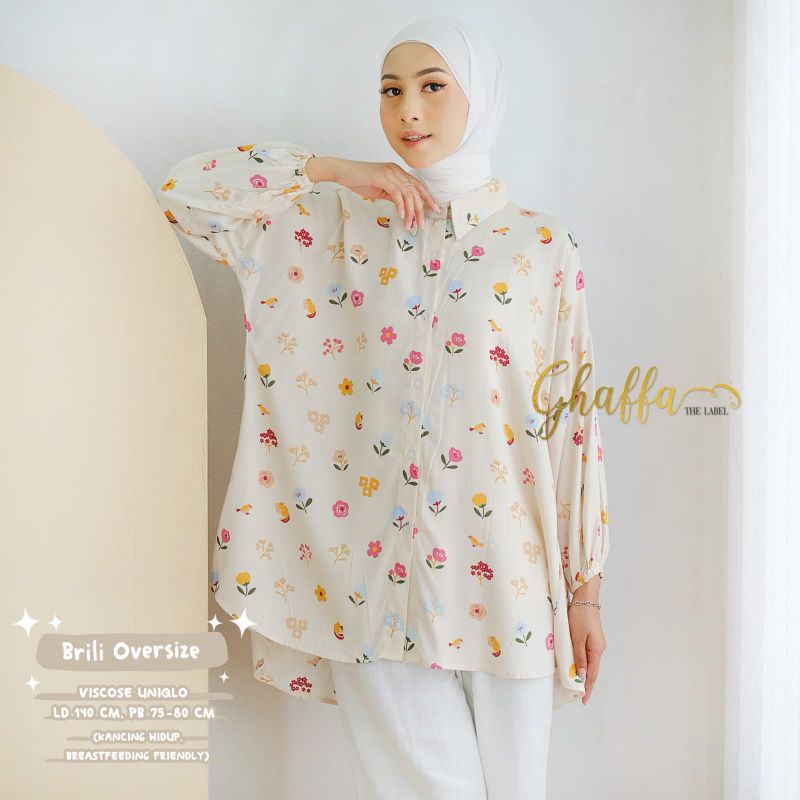 BRILI OVERSIZE BY GHAFFA THE LABEL (BLOUSE GHAFFA) Blouse oversize muslimah