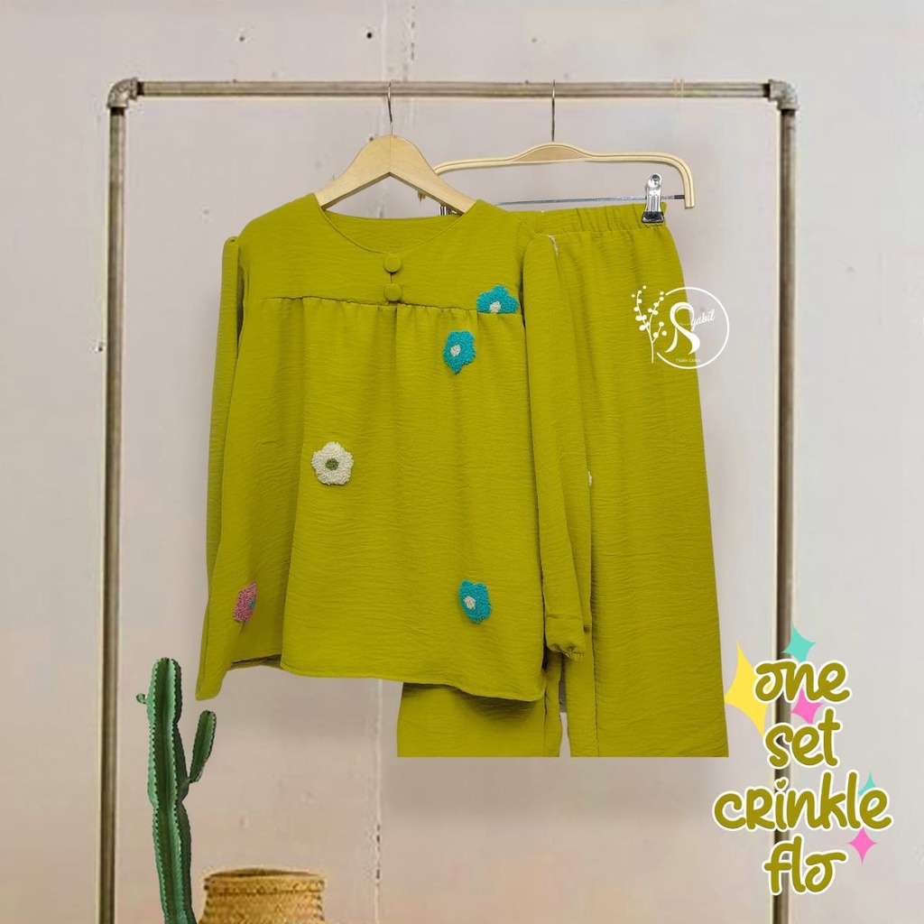 Afsheenastore Set Crinkle Flo By Syabil