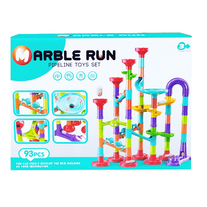 MAINAN ANAK MERAKIT LINTASAN KELERENG ATAU GUNDU MARBLE RUN - 8802 BAGUS UNTUK KREATIVITAS