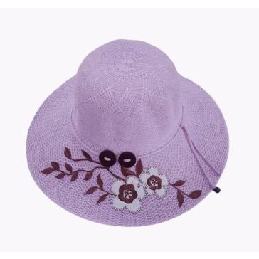 NEW Topi Pantai Wanita Rajut Bunga Lebar - Topi Pantai Wanita Korean Style TERLARIS