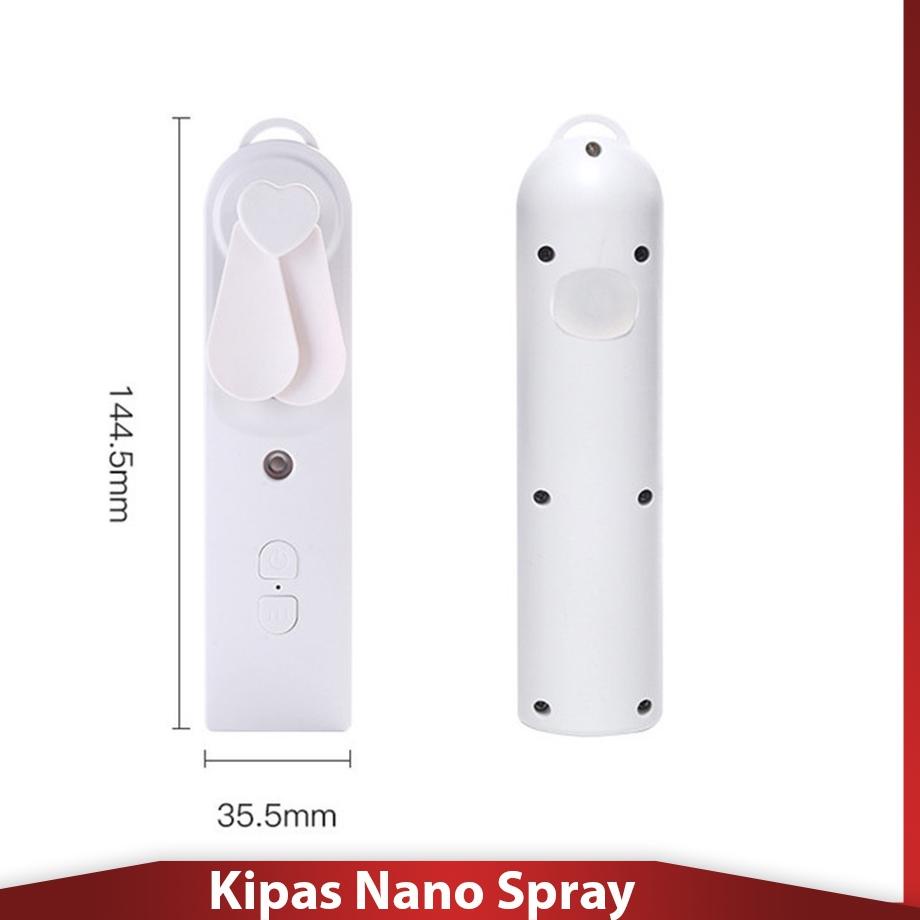 Super Shipping Kipas Mini Portable Nano Spray 2 in1 USB Karakter Lucu Fan Mini Semprotan