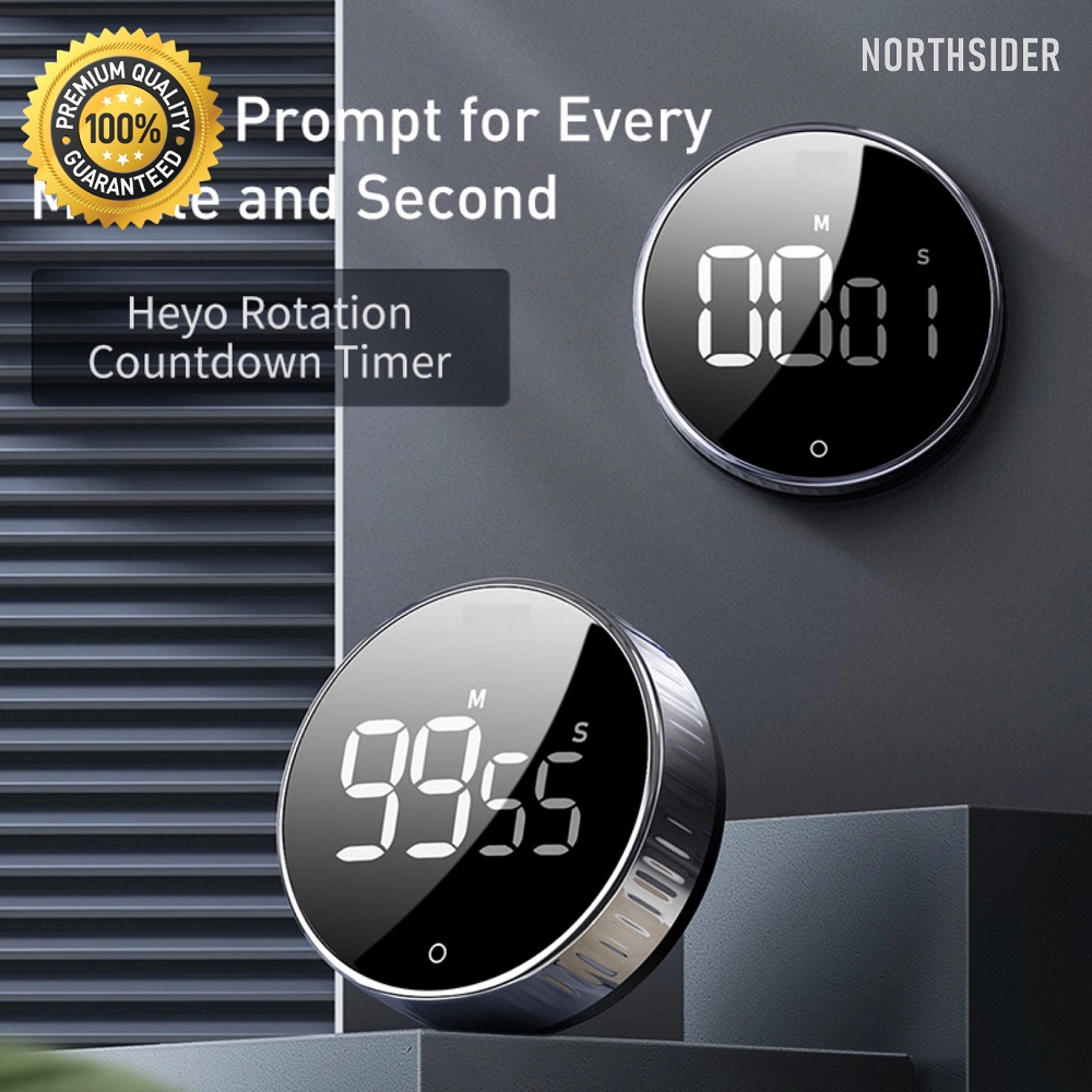 KITCHEN TIMER DAPUR - MASAK | HEYO ROTATION DIGITAL COUNTDOWN