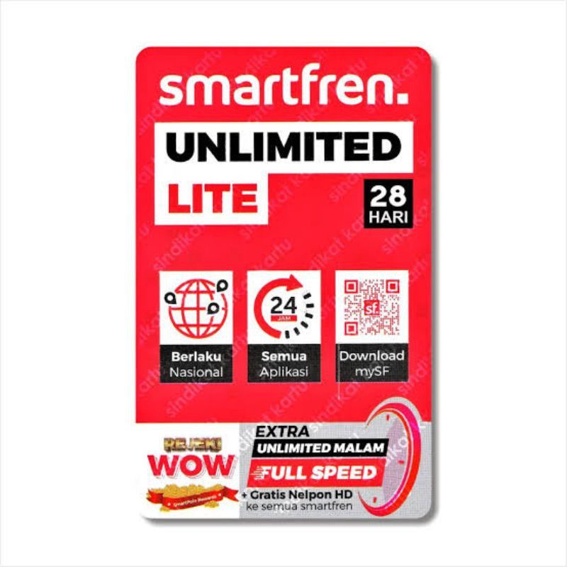VOUCHER KUOTA PAKET DATA SMARTFREN UNLIMITED LITE 28HARI (KODE VOUCHER DIKIRIM LEWAT CHAT)