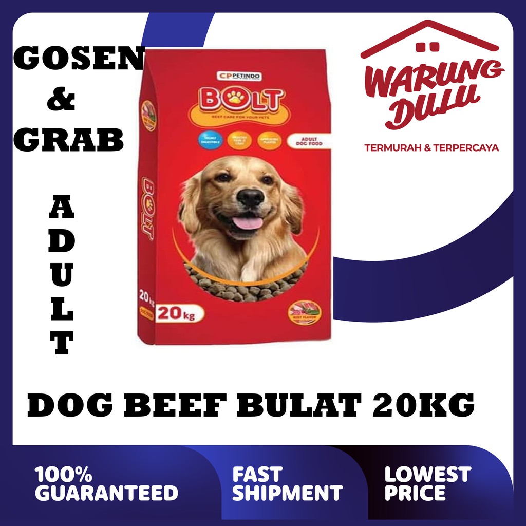 BOLT DOG BEEF KIBBLE BULAT 20KG