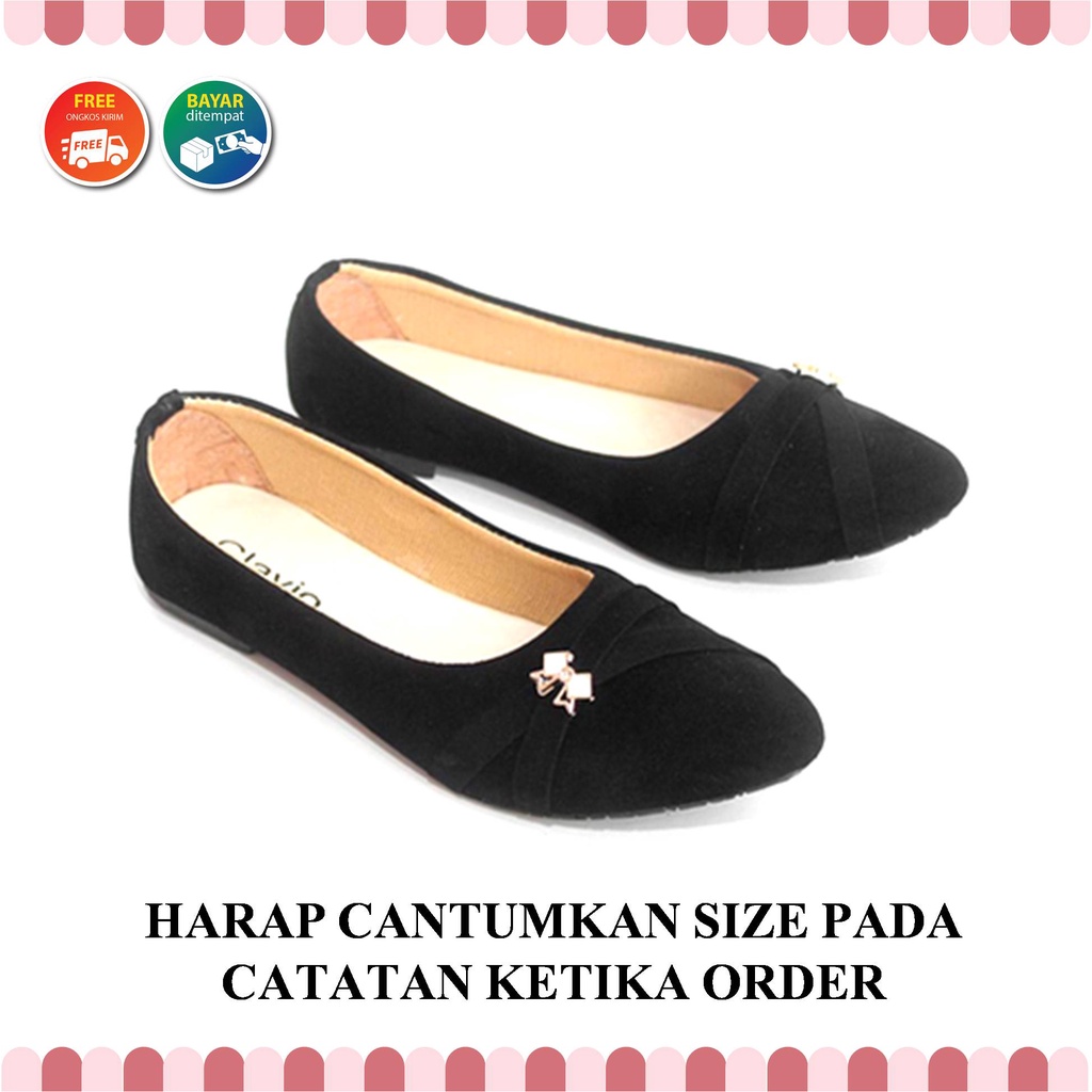 Blackpanda Flat Shoes / Sepatu Black Panda / Sepatu Wanita / Flatshoes Wanita / Black Panda Kyra