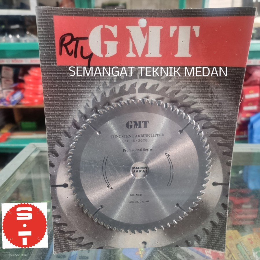 60T MATA PISAU GERGAJI CIRCLE CIRCULAR SAW BLADE 6" x 60 T GIGI GMT
