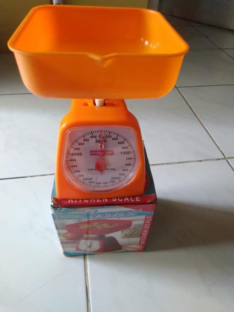 Timbangan Dapur Analog + Wadah Kenmaster Kitchen Scale 5 Kg 5kg