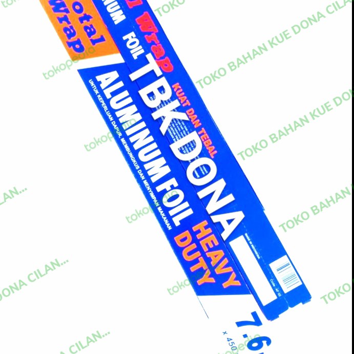 

alumunium foil total warp roll 7.6 m x 450 mm tokomaju1625