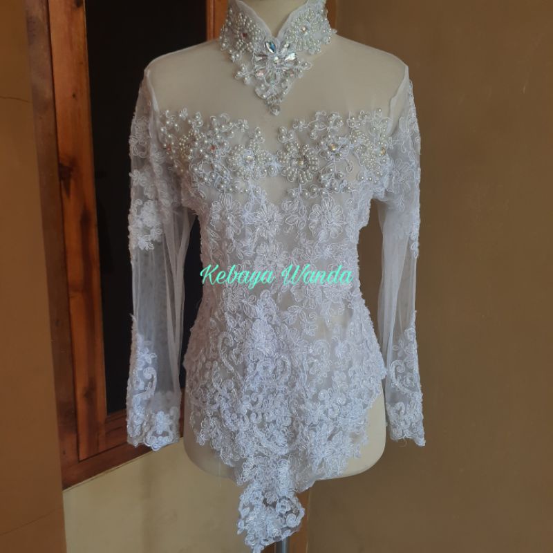 Kebaya Atasan Full Payet / Kebaya Akad / Kebaya Pengantin / Kebaya Pagar Ayu / Kebaya Wisuda