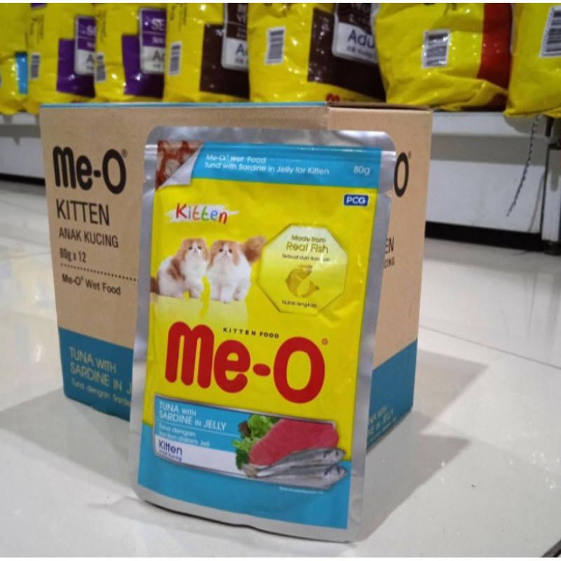 (12pouch) meo kitten all varian 80gr makanan basah kucing