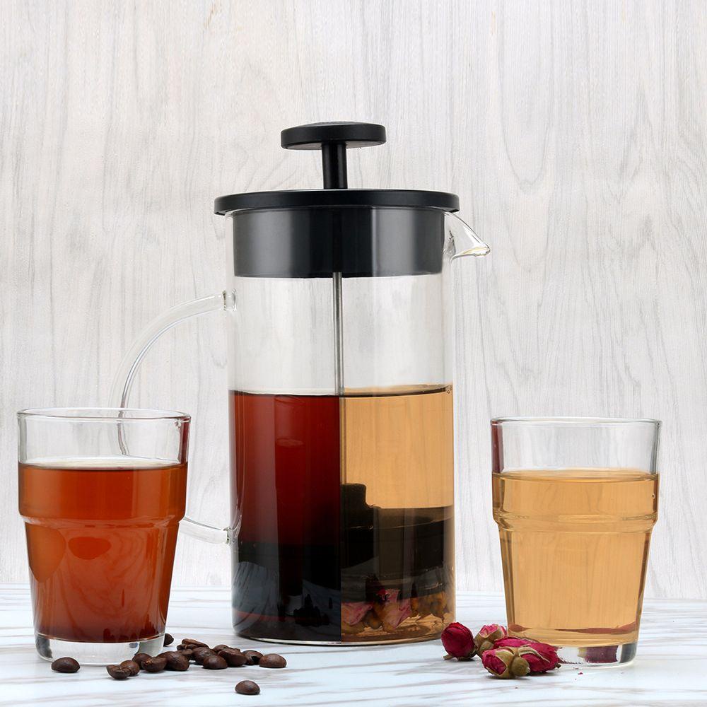 Solighter 1000ML French Press Coffee Pot Dengan Triple Filters Glass Coffee Press Kopi Espresso