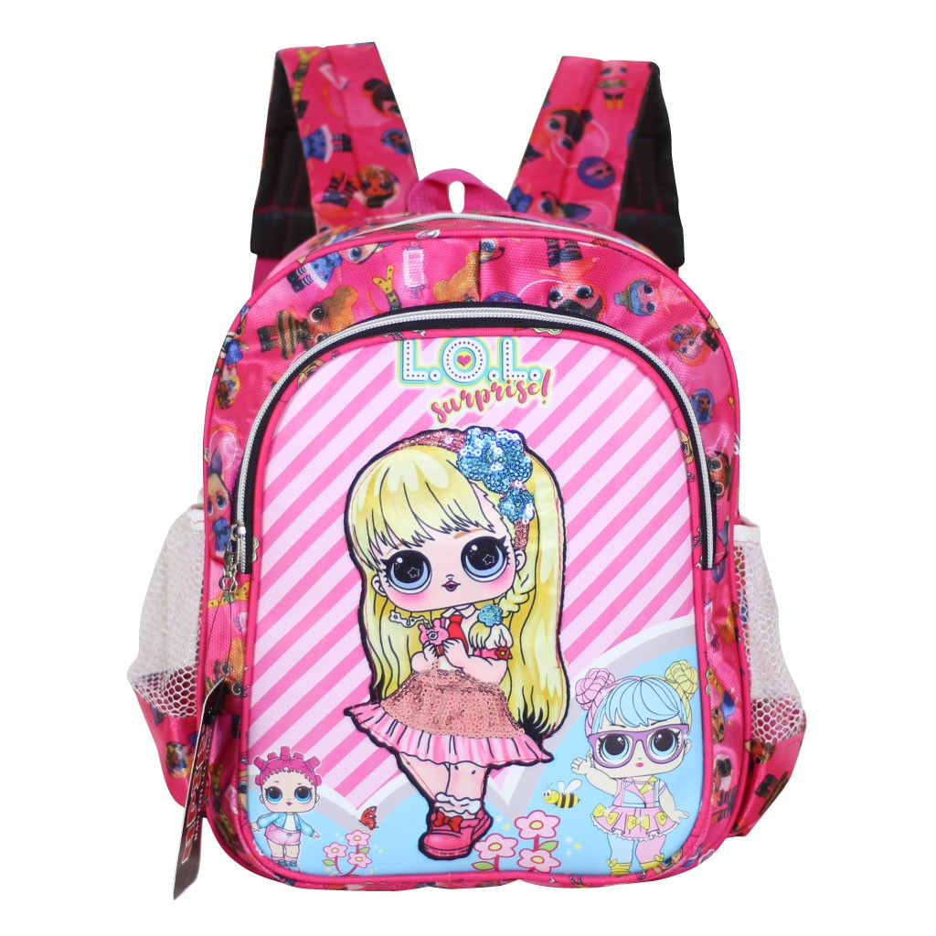 Tas Sekolah Anak Cewek Cowok Ransel LED Lampu Nyala Gambar Motif Kartun Lucu Murah Playgroup PAUD TK