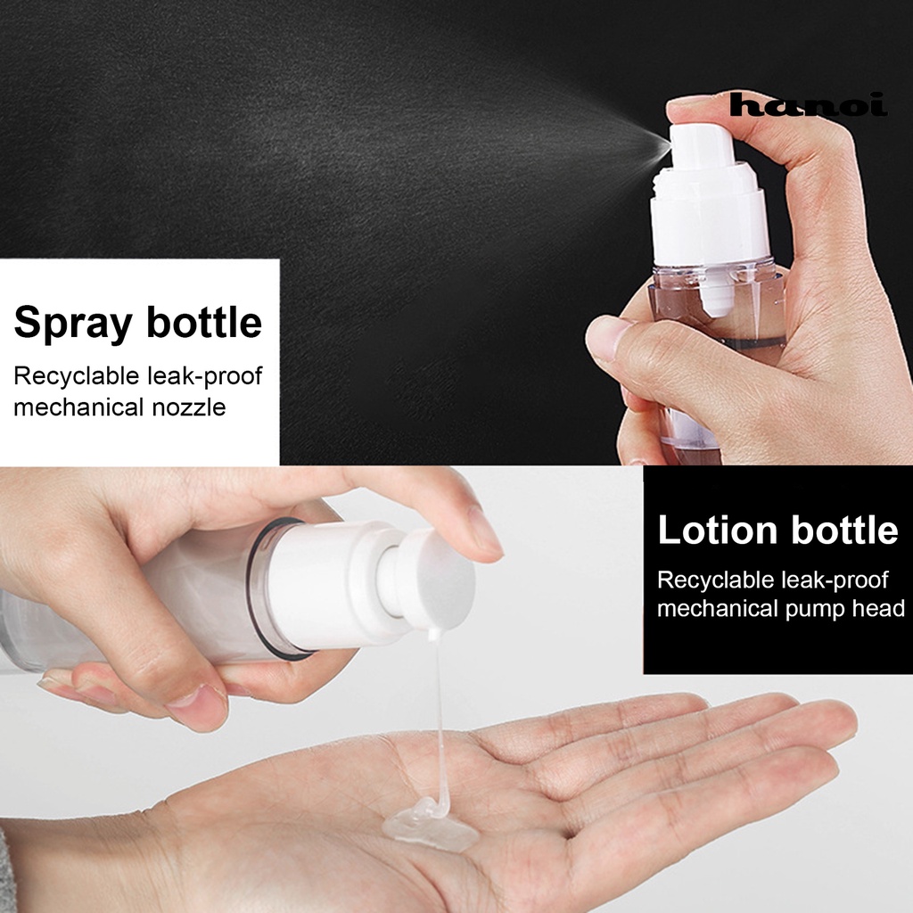 HQTM_Bottle Easy-using Exquisite Transparent Refillable Travel Bottle for Home